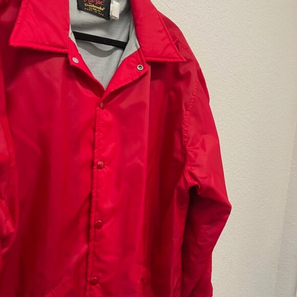Pla-Jac by Dunbrooke Fleece Lined Red Made In USA Size XXL 52 Windbreaker Jacket - Picture 4 of 10